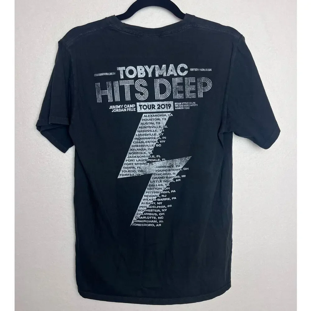 Toby Mac The Elements Hits Deep 2019 Tour T-Shirt Short Sleeve Size Small